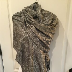 Black and silver scarf NWT